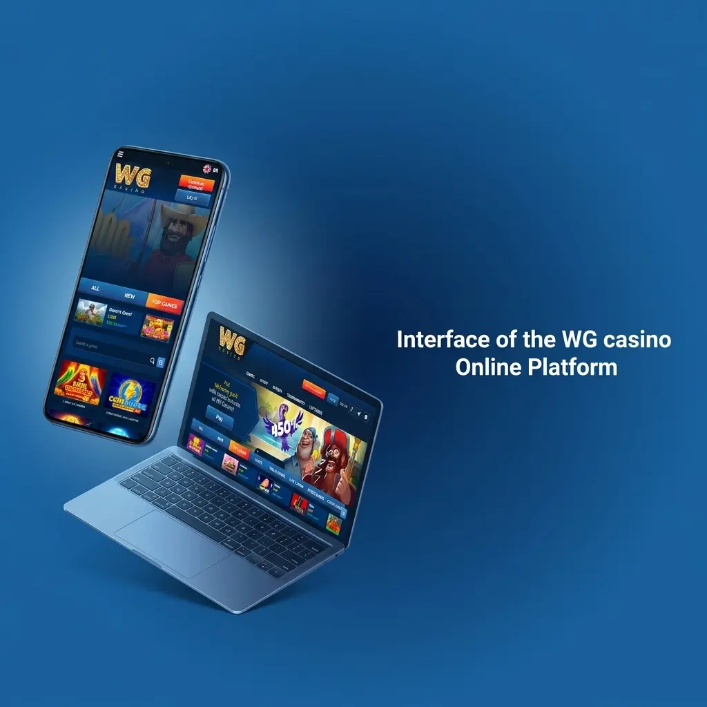 WG Casino online platform interface showing top navigation bar with Sports, Live, eSports, Casino, and Promotions tabs