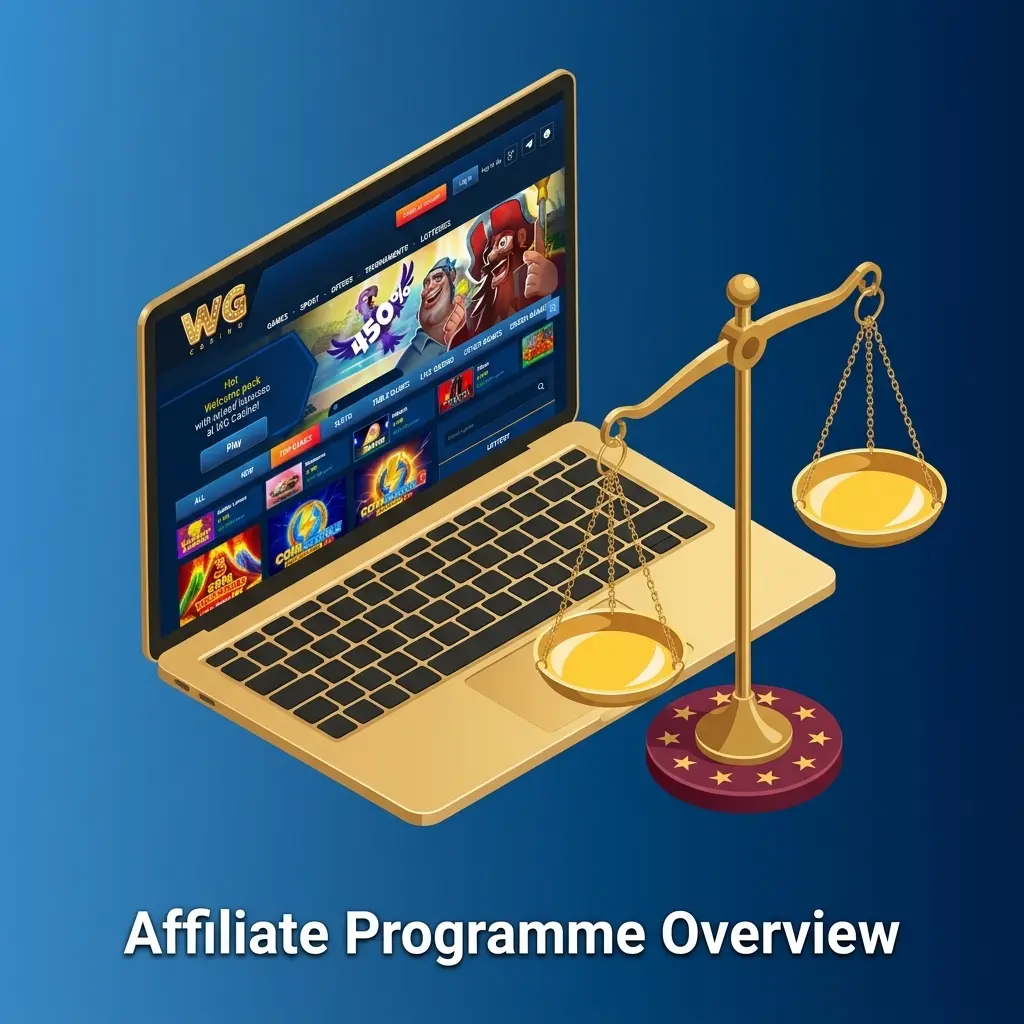 Casino affiliate programme overview showing marketing tools, tracking links and reporting dashboard for UK partners