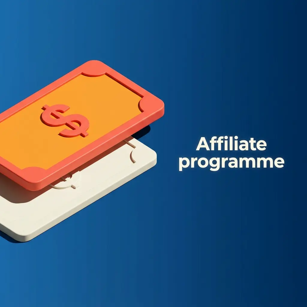 Affiliate programme dashboard showing revenue share commissions, GEO pages, and performance tracking portal for referring players