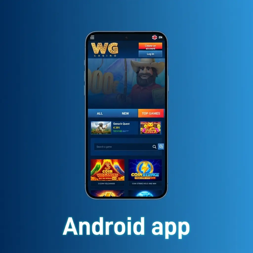 Android app optimised for Android 8.0+ devices, offering full website parity with quick markets, games, and push alerts.