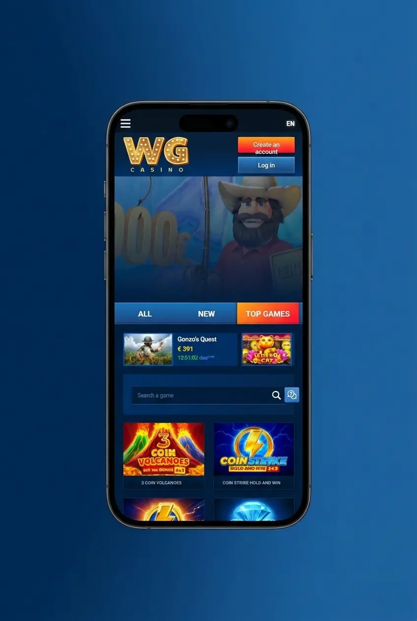 WG Casino online sign-up steps: open form, enter details, verify age, set limits, confirm via email or SMS