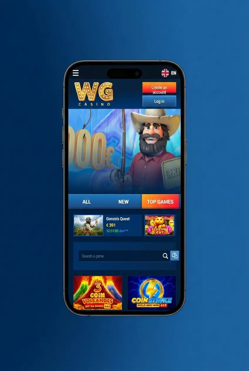 WG Casino online sign-up steps: open form, enter details, verify age, set limits, confirm via email or SMS