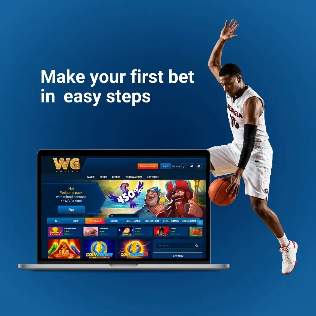 Step-by-step guide showing 5 easy steps to place your first bet, from sign-up to wagering in minutes