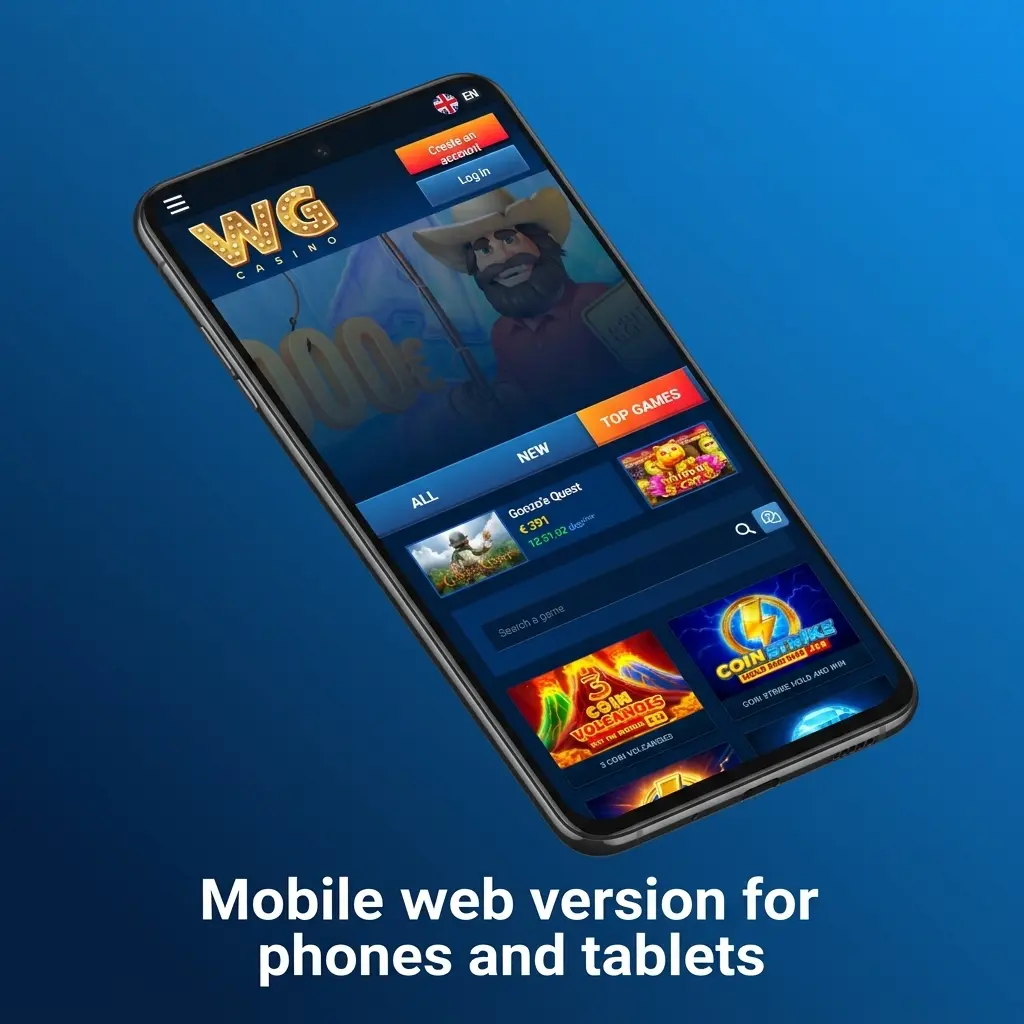 Mobile website interface adapting seamlessly across phone and tablet screens for casino gaming and live betting