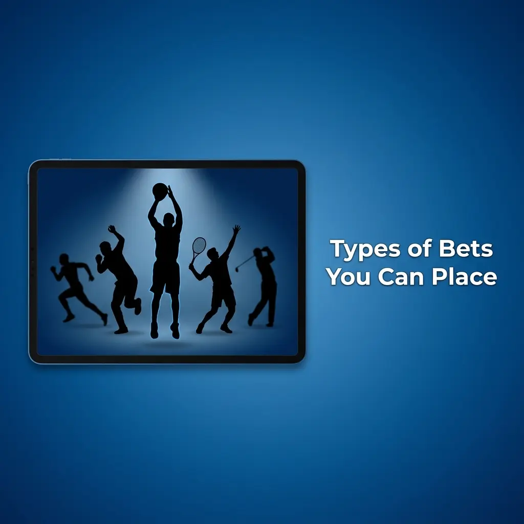 Diagram showing single, express, and system bet types with risk and payout comparisons for sports betting