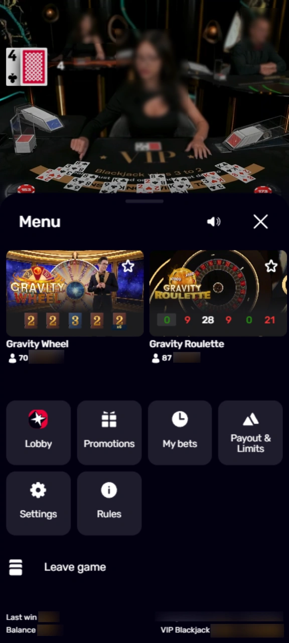 Set session limits and play live dealer games responsibly on WG casino.