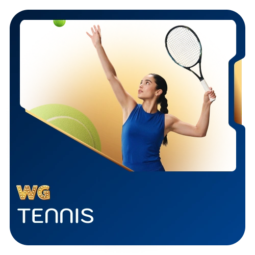 Place live bets on grand slam tennis matches at WG casino.