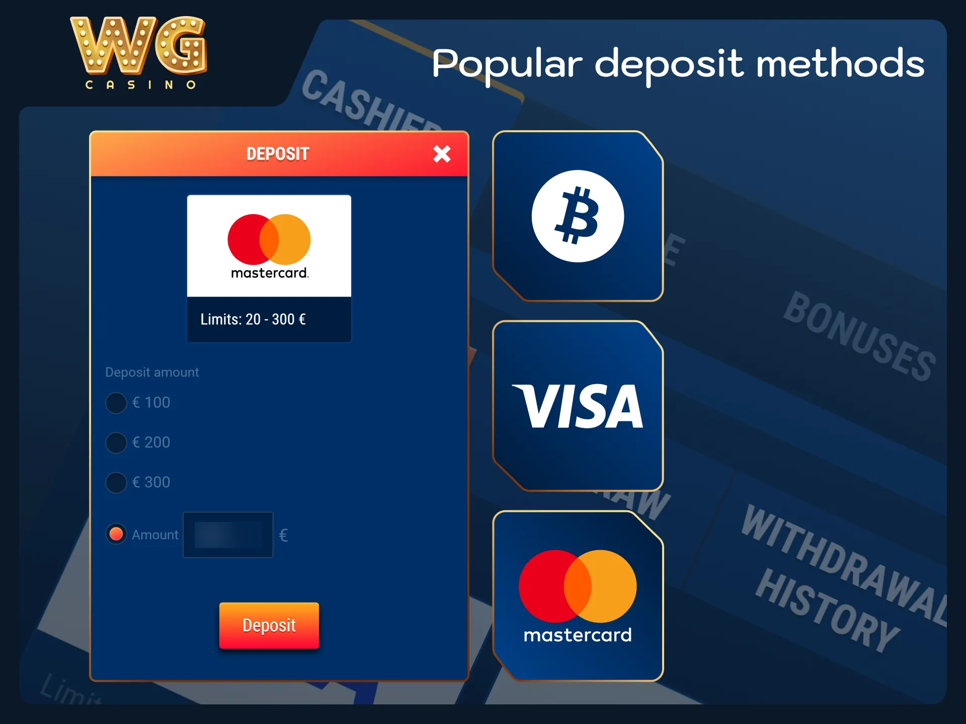 Discover the most convenient banking options available at WG casino.