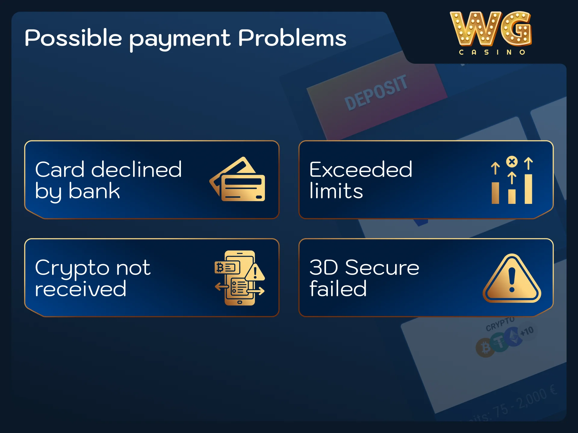 Solve payment errors easily with our step-by-step guide for WG casino.