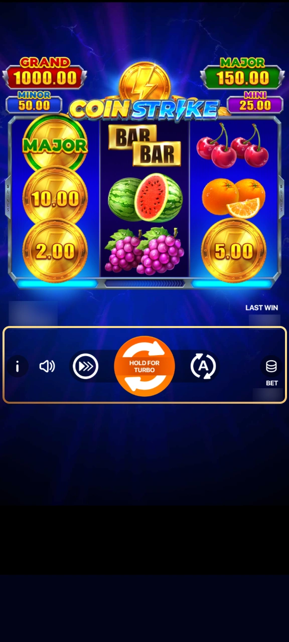Choose your preferred stake amount before spinning reels on WG casino.